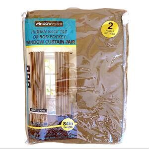 Maytex Mills Window Wear Faux Silk Lined Hidden Back Tab or Rod Pocket Curtains